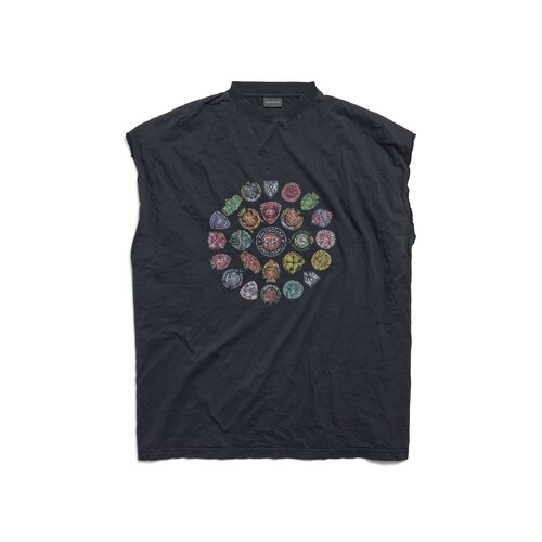 spiral crest sleeveless t-shirt
