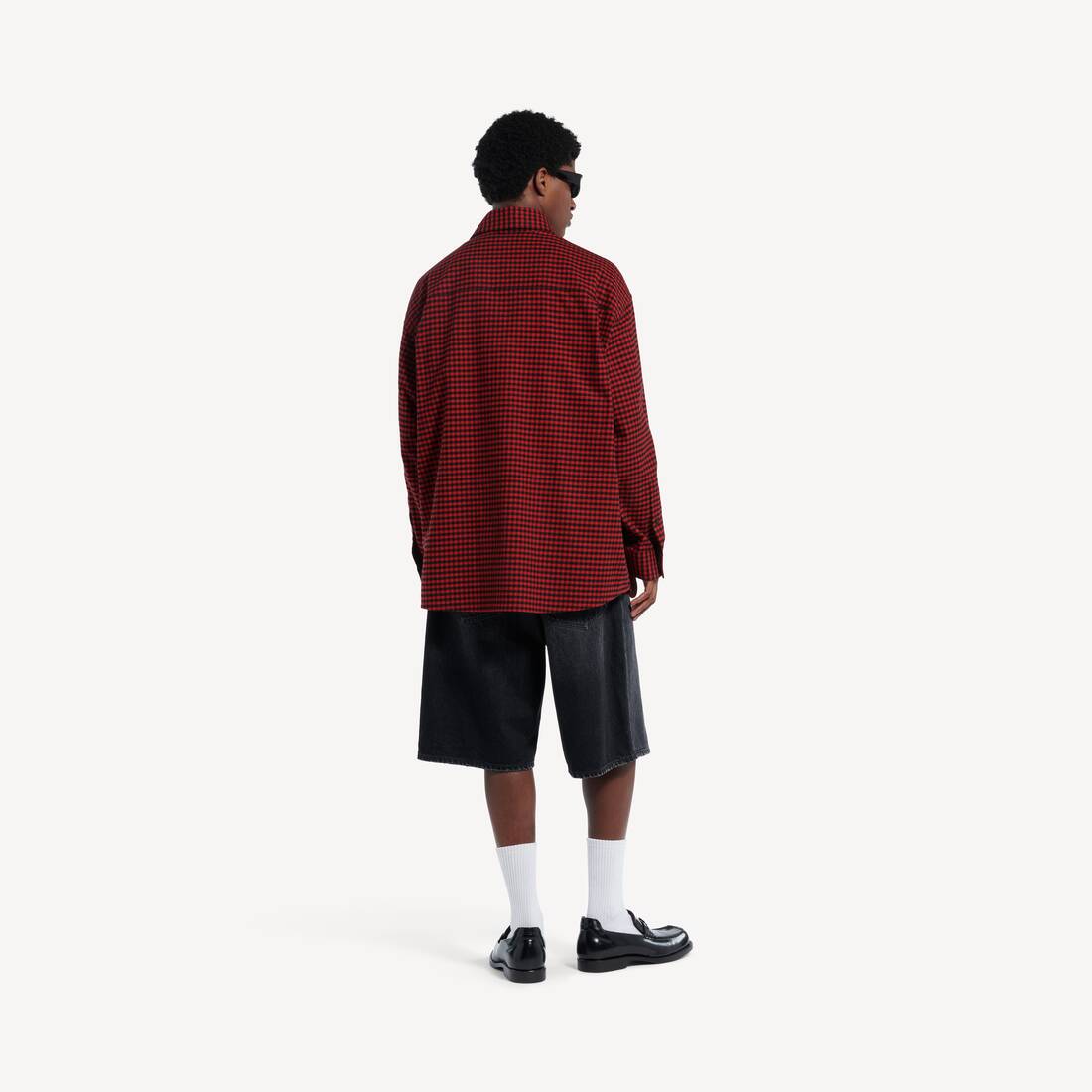 Men's Overshirt in Red | Balenciaga Japan EN - Image 4