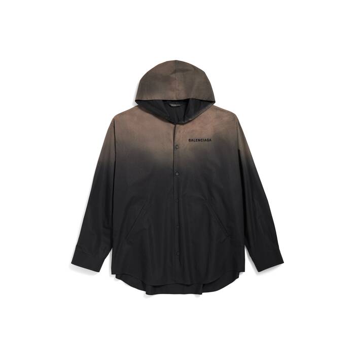 후디드 오버사이즈 셔츠