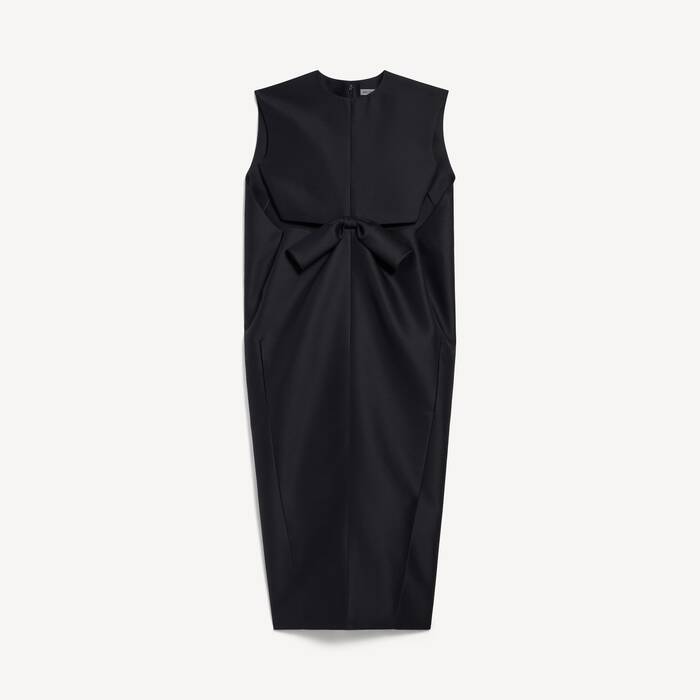 Women's Cocoon Dress in Black - Women | Balenciaga United States EN - Image 2