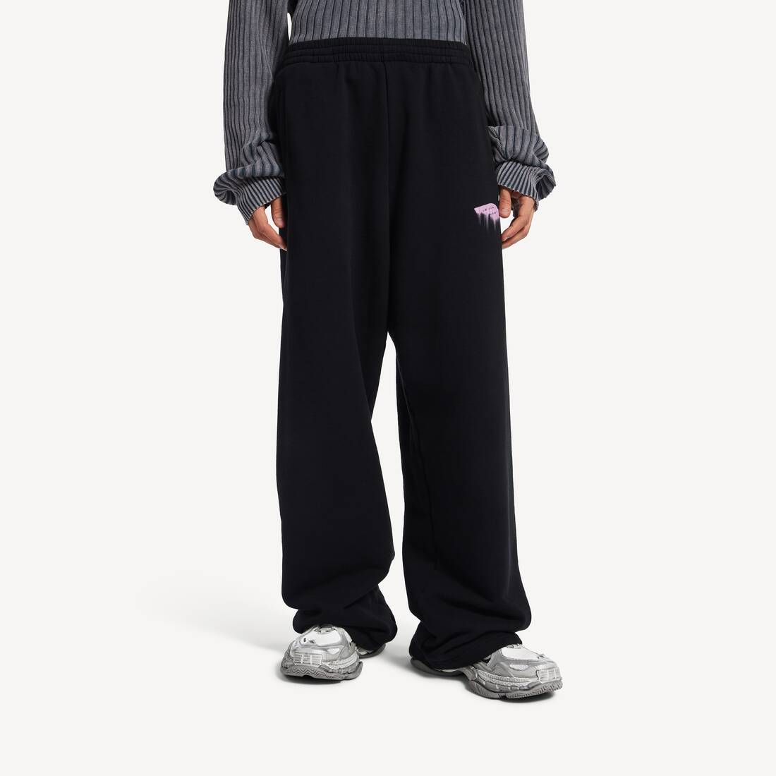 남성 웻 브러시 배기 스웨트팬츠 블랙 | 발렌시아가 대한민국 KO - Image 5