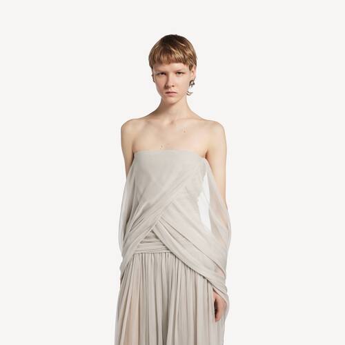 draped bustier dress