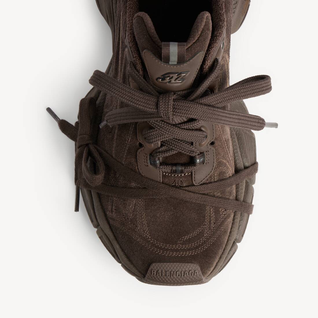 Men's 3xl Stitched Suede Sneaker in Light Espresso | Balenciaga Japan EN - Image 4