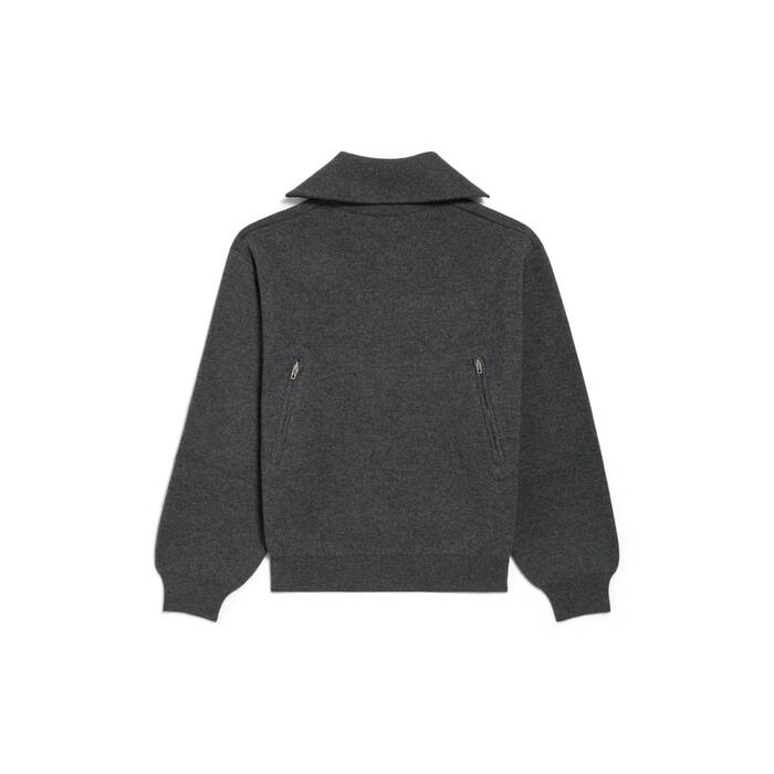 백-투-프론트 하이넥 스웨터