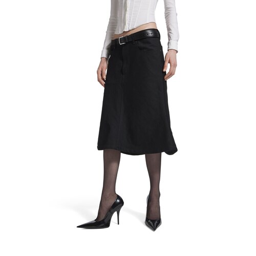 godet midi skirt