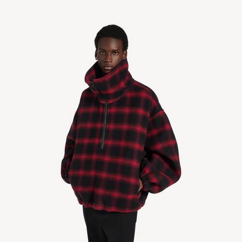 high collar half zip outerwear