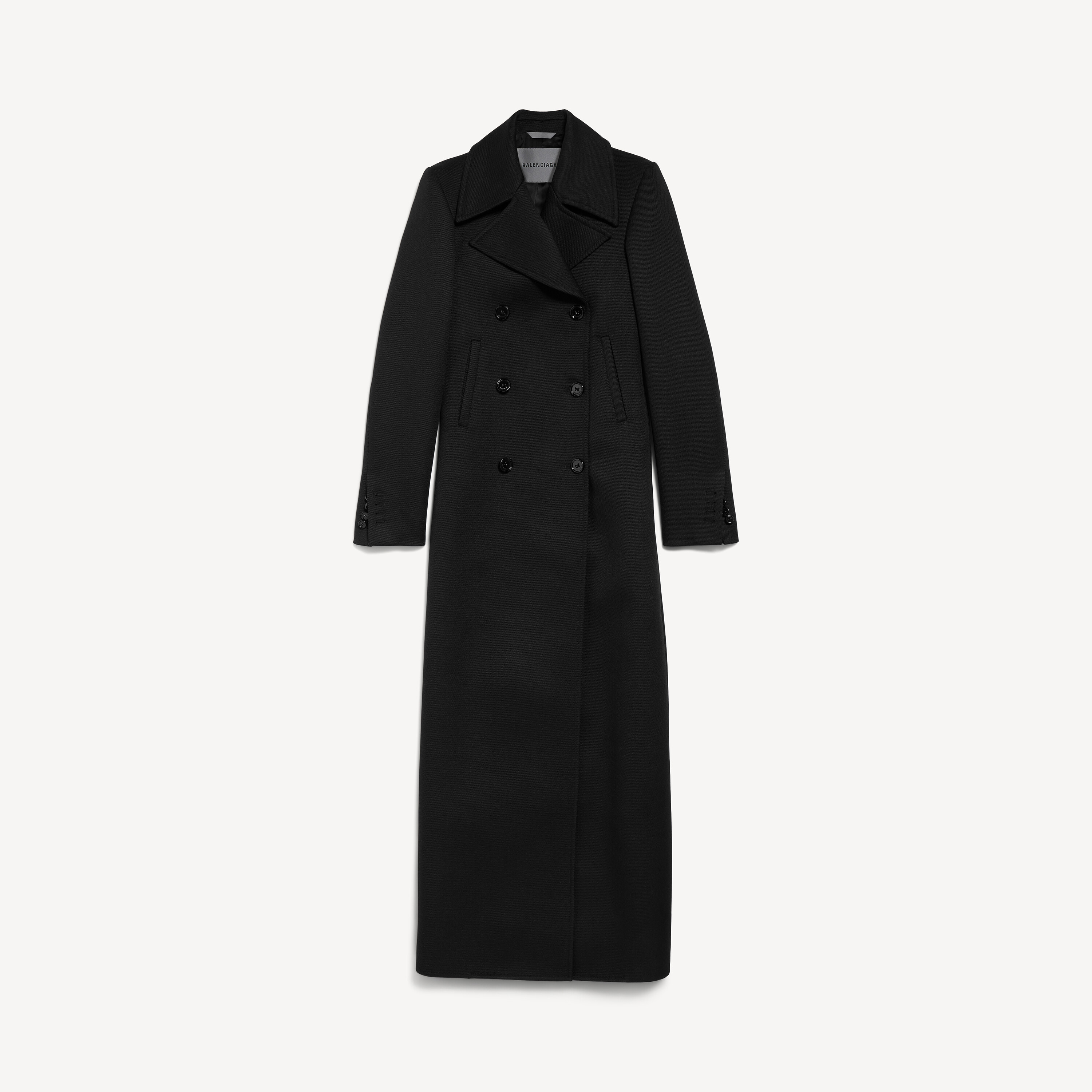 Women's Long Trench Coat in Black