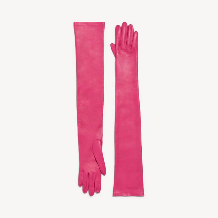 Women's Long Gloves in Rose - Women | Balenciaga Bulgaria EN - Image 1