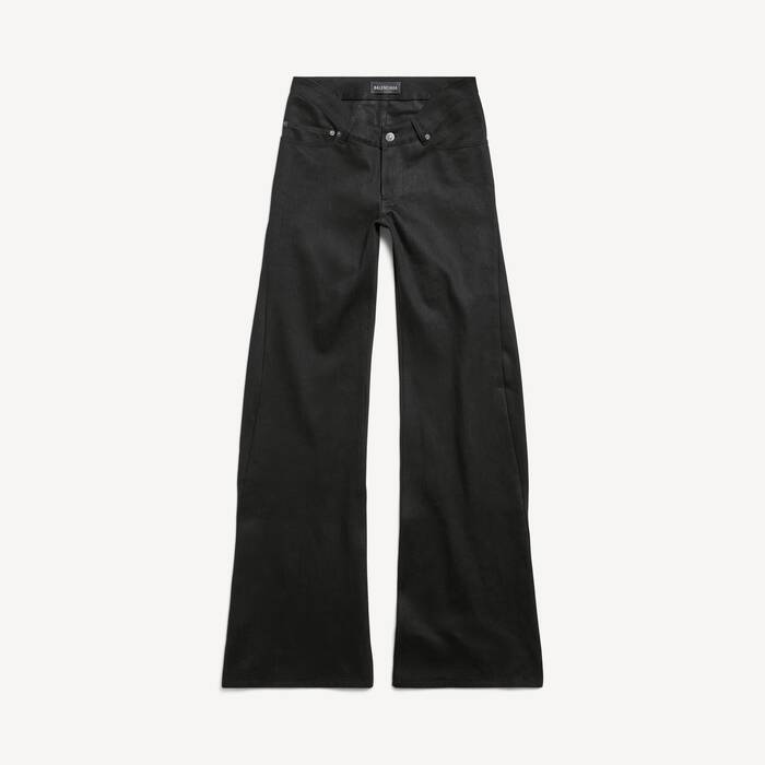 Women's Curved Waist Pants in Black - Women | Balenciaga United States EN - Image 2