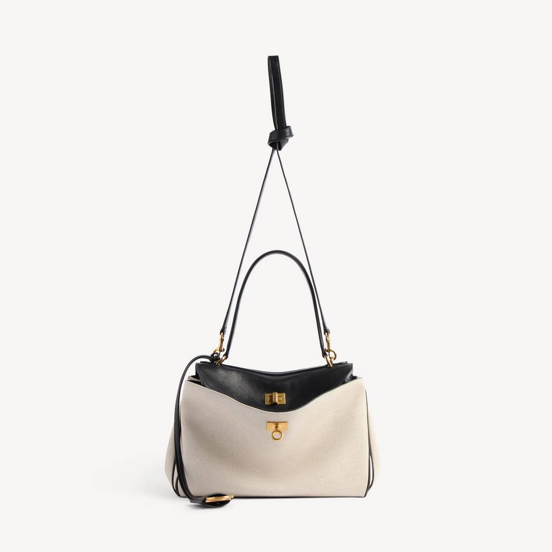 Women's Rodeo Handbag Small in Beige/black | Balenciaga Netherlands EN - Image 4
