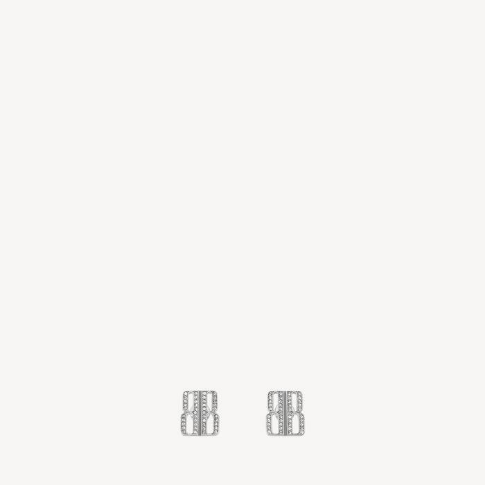 Clous D'oreilles Nano Xs pour Femme en Argent - Femme | Balenciaga France FR - Image 1