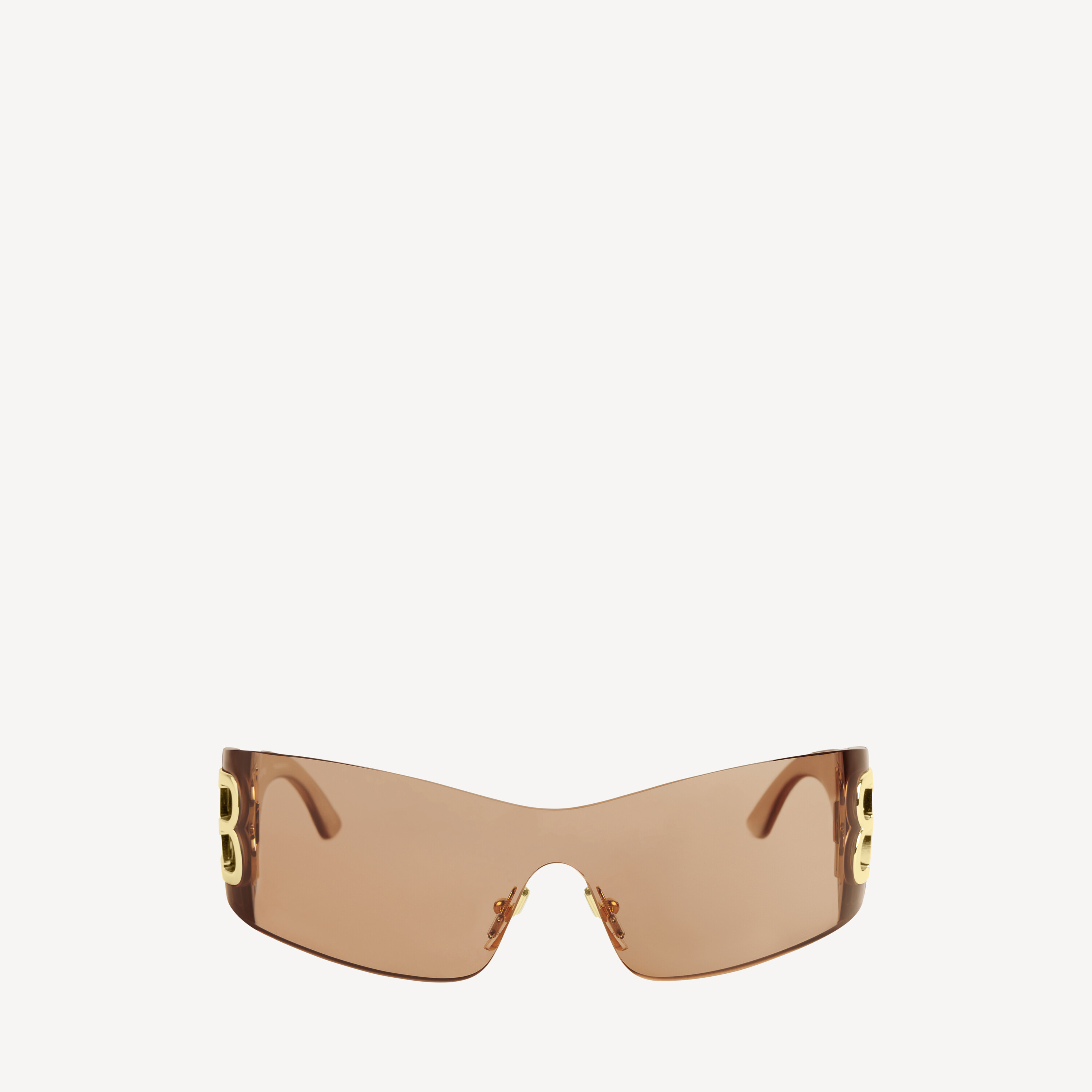 Bossy Mask Sunglasses in Light Brown