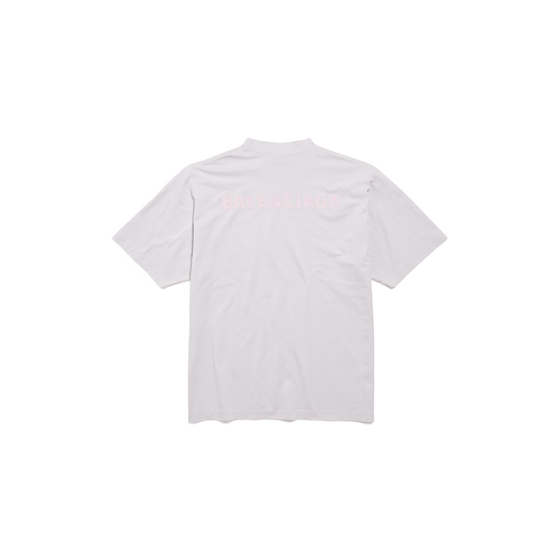 Men's Balenciaga Back T-shirt Medium Fit in Dirty White/baby-pink