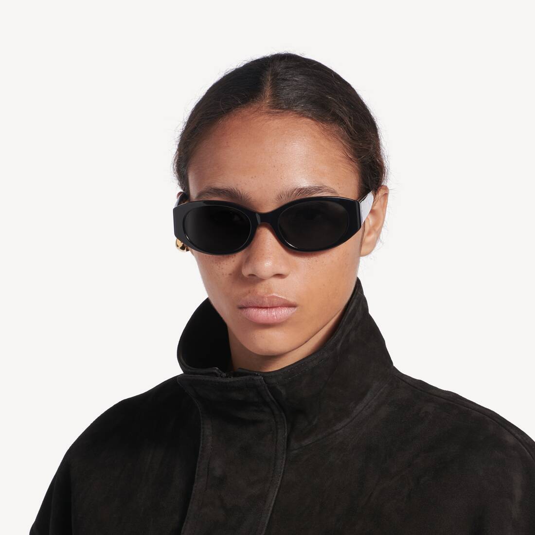 &Oacute;culos De Sol Tuesday Round Af  para Ela em Preto | Balenciaga Brasil PT - Image 6