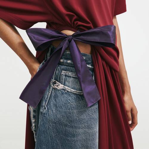 draped t-shirt dress