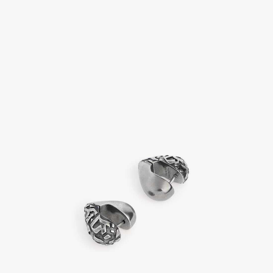 Women's Midnight Xs Earrings in Silver | Balenciaga Hong Kong SAR EN - Image 2
