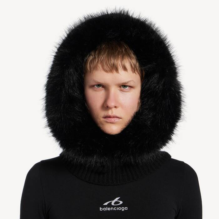 Women's Knit Hood in Black - Women | Balenciaga Republic Of Korea EN - Image 2