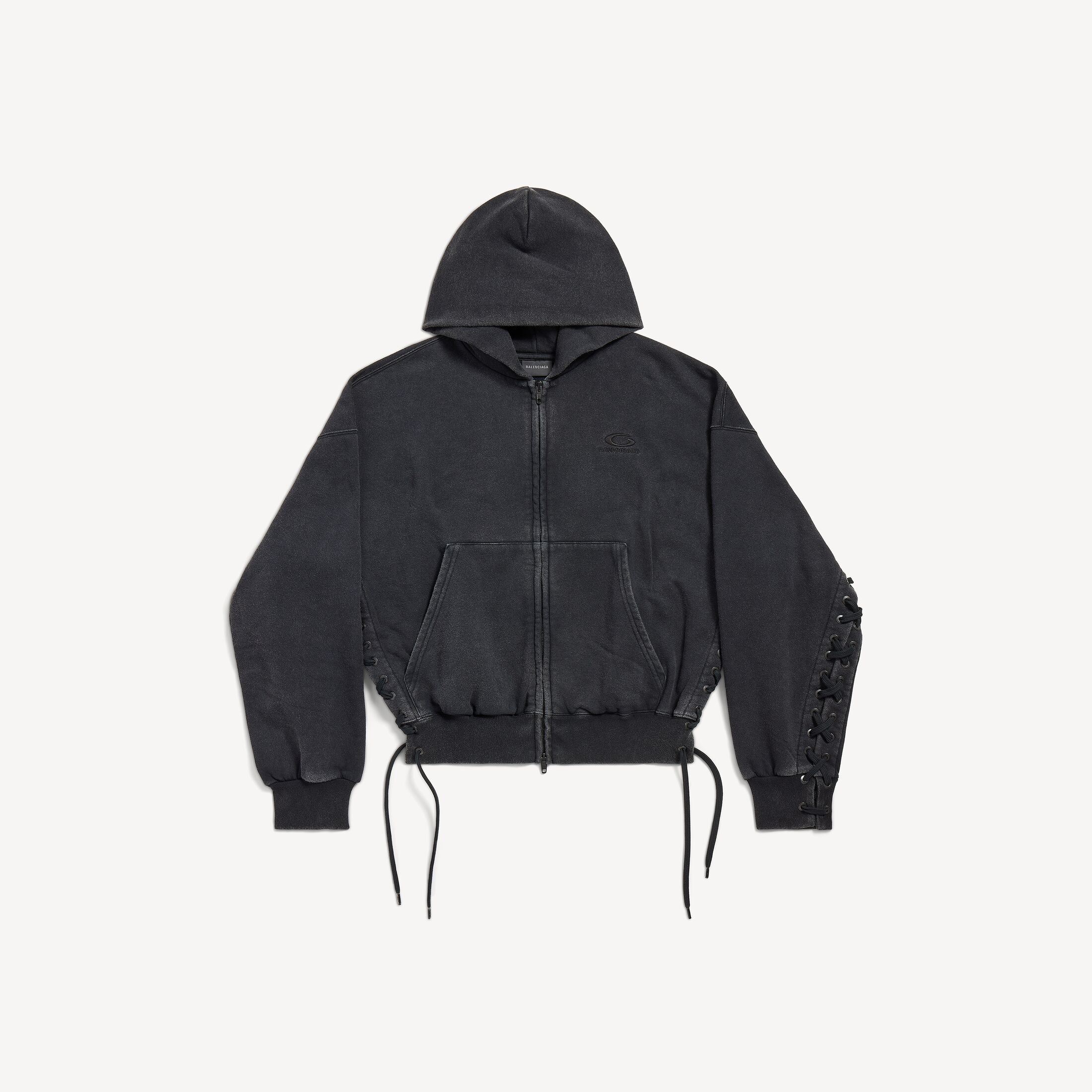 loop sports icon lace-up hoodie