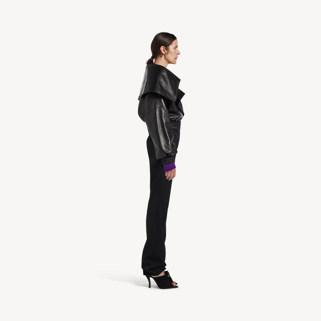 ブラック の ウィメンズ ラップカラーブルゾン  | Balenciaga 日本 JA - Image 3
