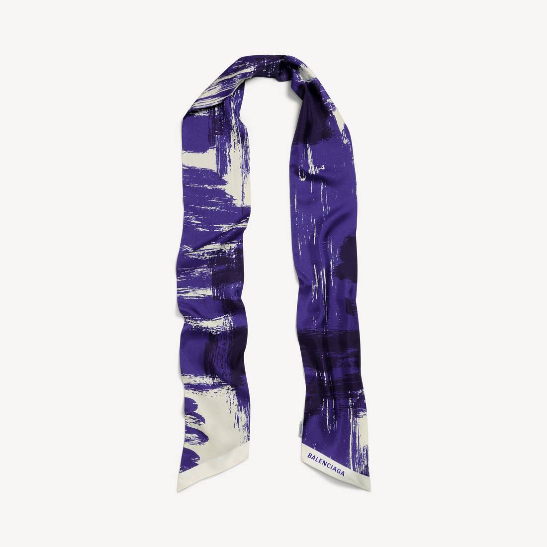 여성 페인트브러시 트윌리 스카프 블루 | 발렌시아가 대한민국 KO - Image 2