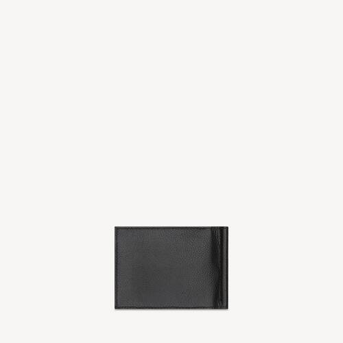 cash folded card holder with bill clip