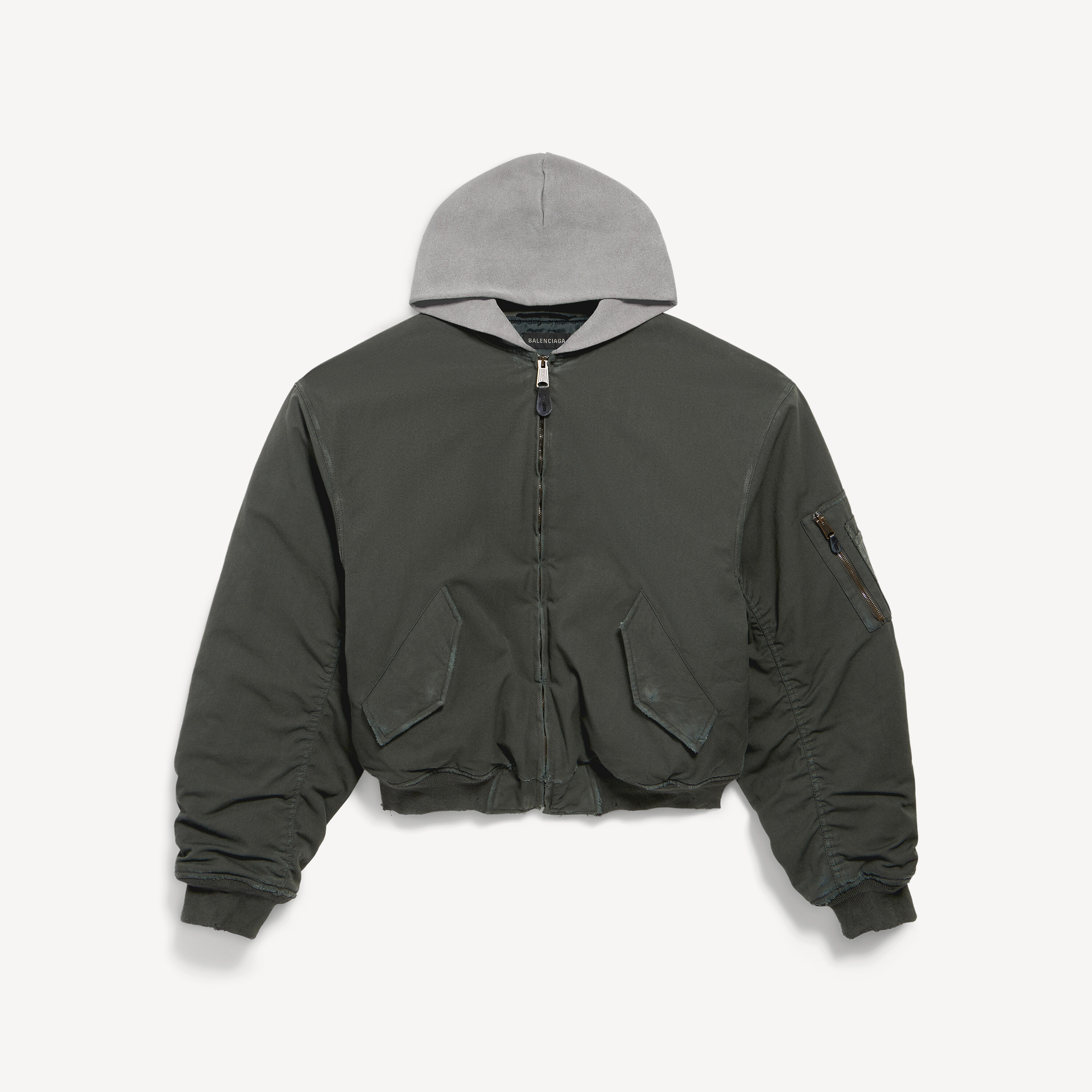 Men's Hooded Standard Bomber Jacket in Anthracite