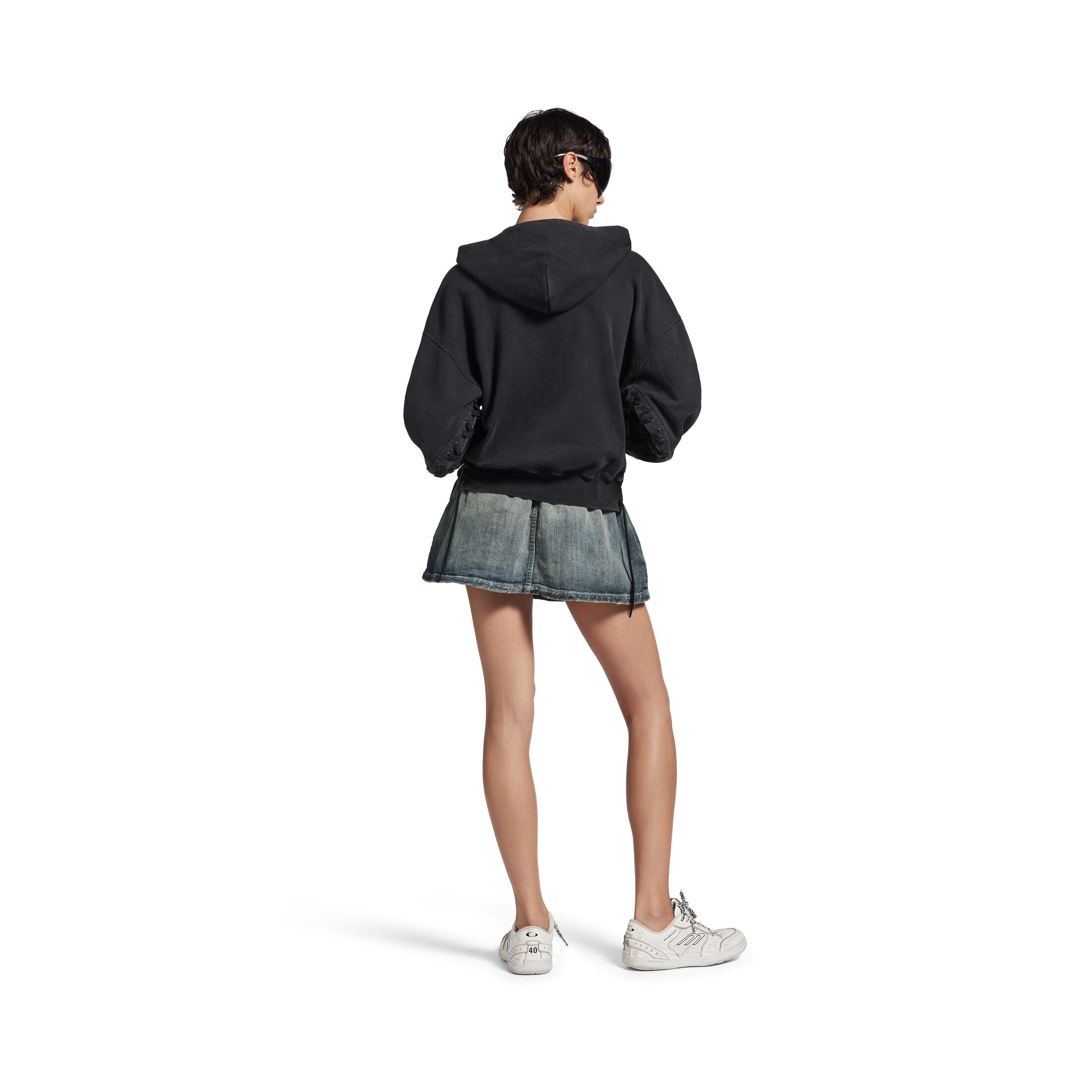 loop sports icon lace-up hoodie