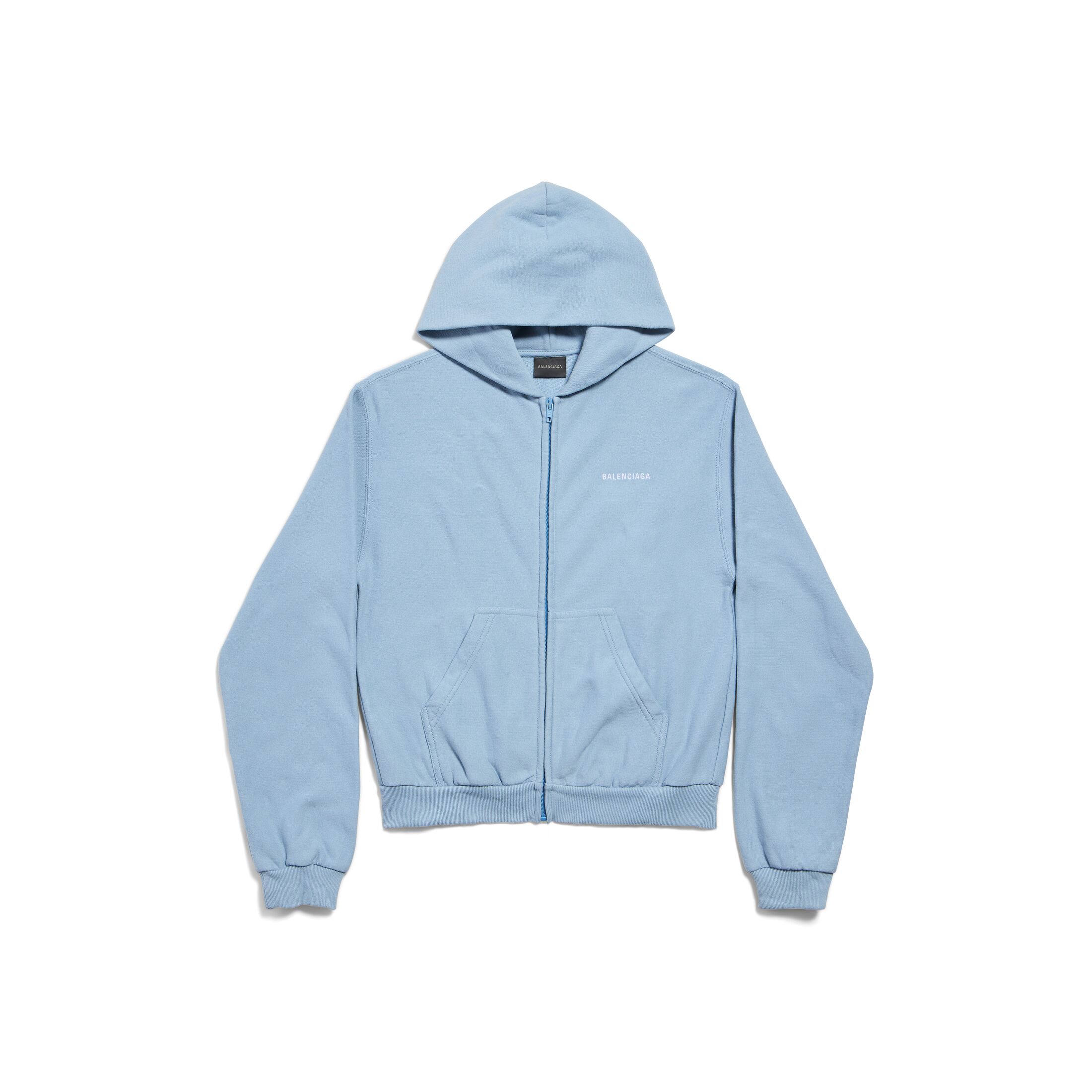balenciaga back zip-up hoodie regular fit
