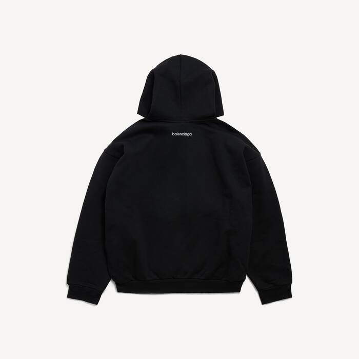 Men's Bodies Medium Fit Hoodie in Black - Men | Balenciaga United States EN - Image 2