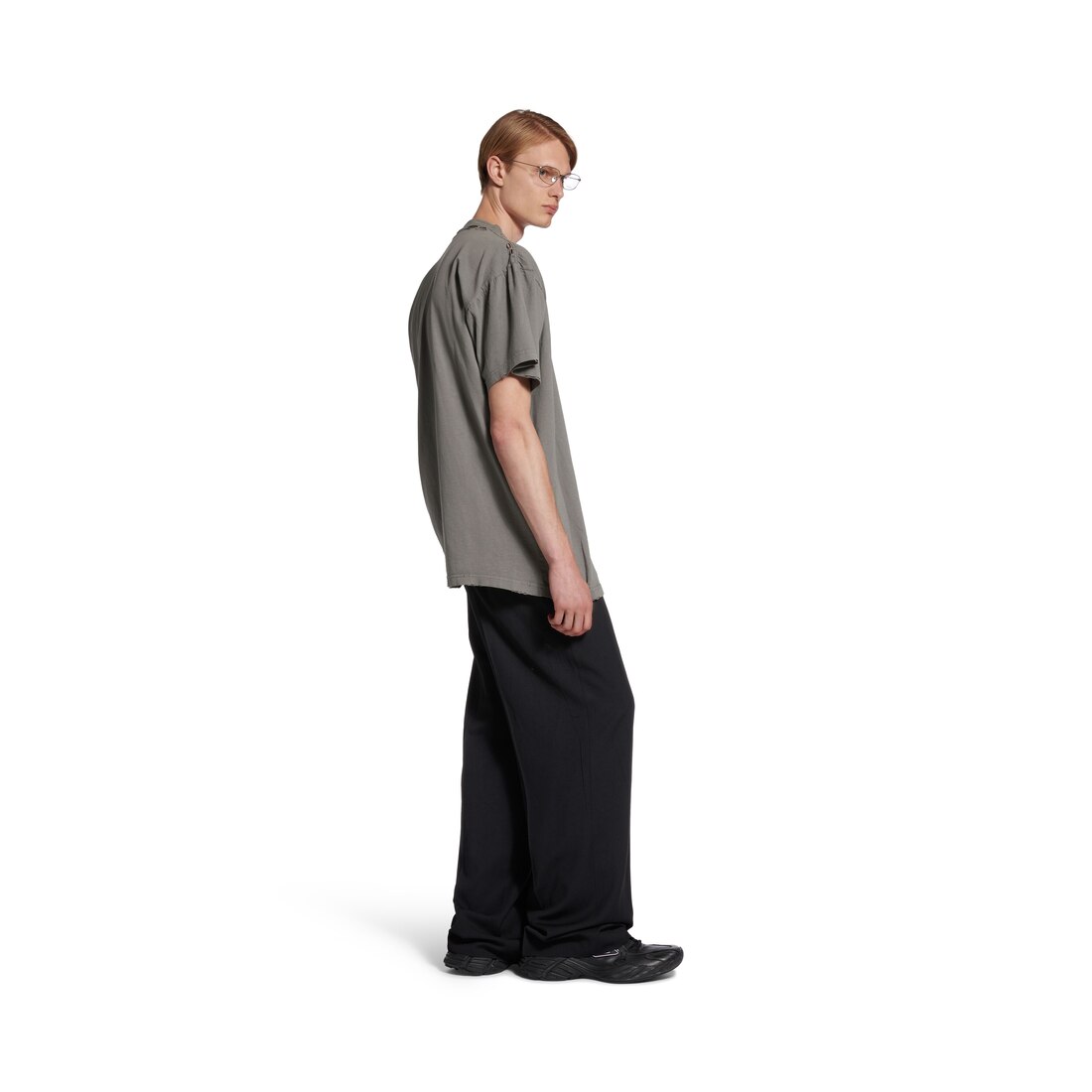 Tシャツ・カットソー BALENCIAGA SS25 SHIFTED T-SHIRT (824285TSVV1 1441) ホワイト の ウィメンズ Human Being Shifted Tシャツ