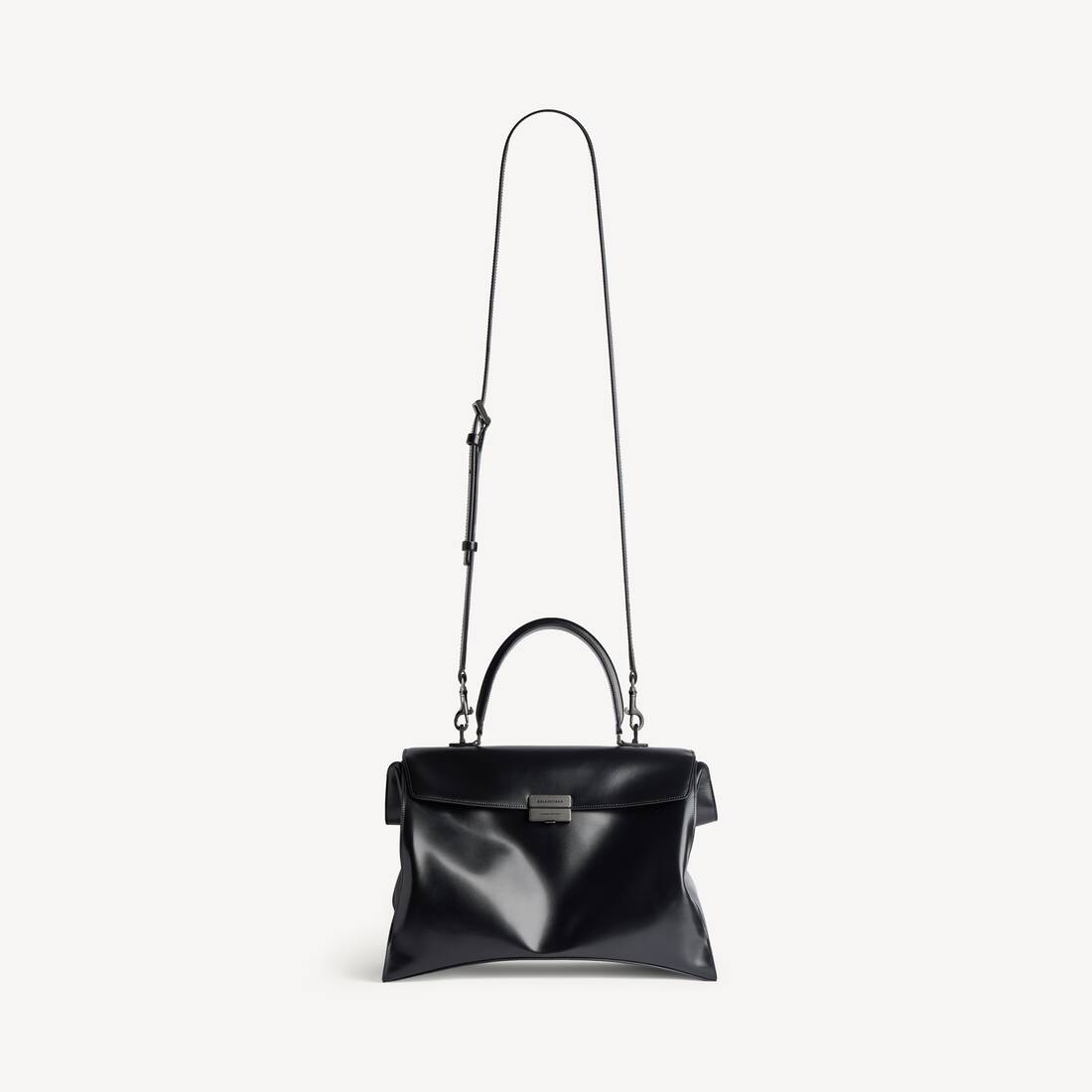 Men's Hourglass Avenue Top Handle Bag Large in Black | Balenciaga United Kingdom EN - Image 4