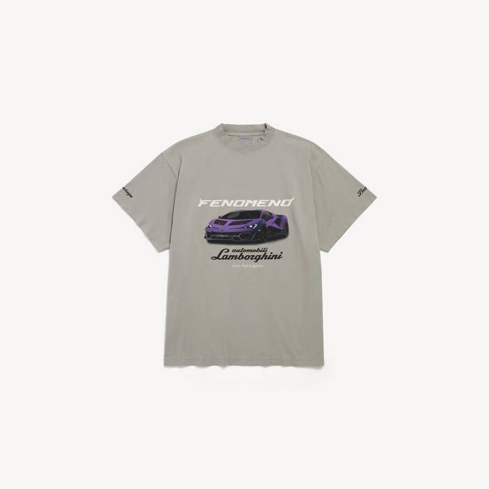 Balenciaga | Automobili Lamborghini Oversized-t-shirt f&uuml;r Herren in Balenciaga Grau - Herren | Balenciaga Deutschland DE - Image 1