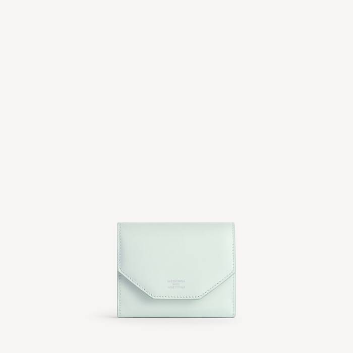 Women's Envelope Bifold Wallet With Flap in Almond Green - Women | Balenciaga Japan EN - Image 1