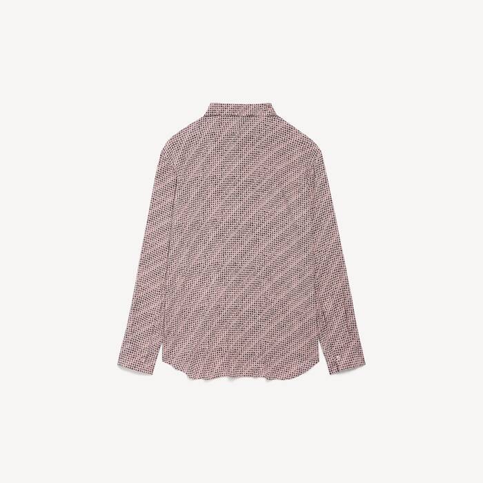 Women's Monogram Shirt in Dusty Pink/black - Women | Balenciaga United States EN - Image 2