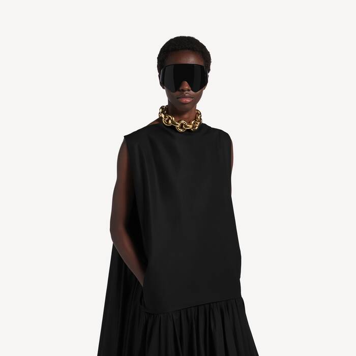 Women's Crist&oacute;bal Gown Dress in Black - Women | Balenciaga United States EN - Image 3