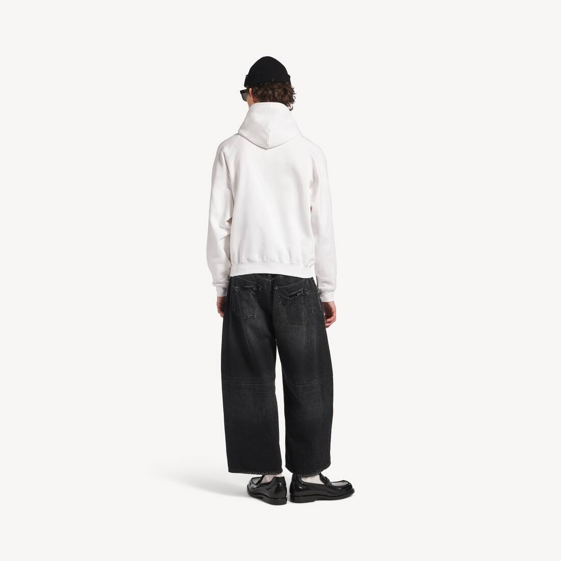 Men's Bodies Zip-up Hoodie in White | Balenciaga Australia EN - Image 4