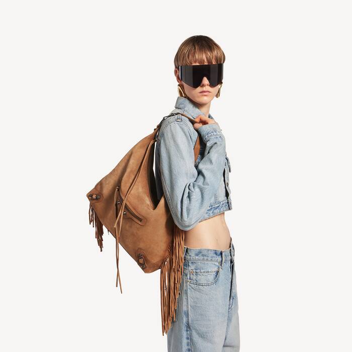 Women's Le City Hobo Bag Medium in Camel - Women | Balenciaga United Kingdom EN - Image 2