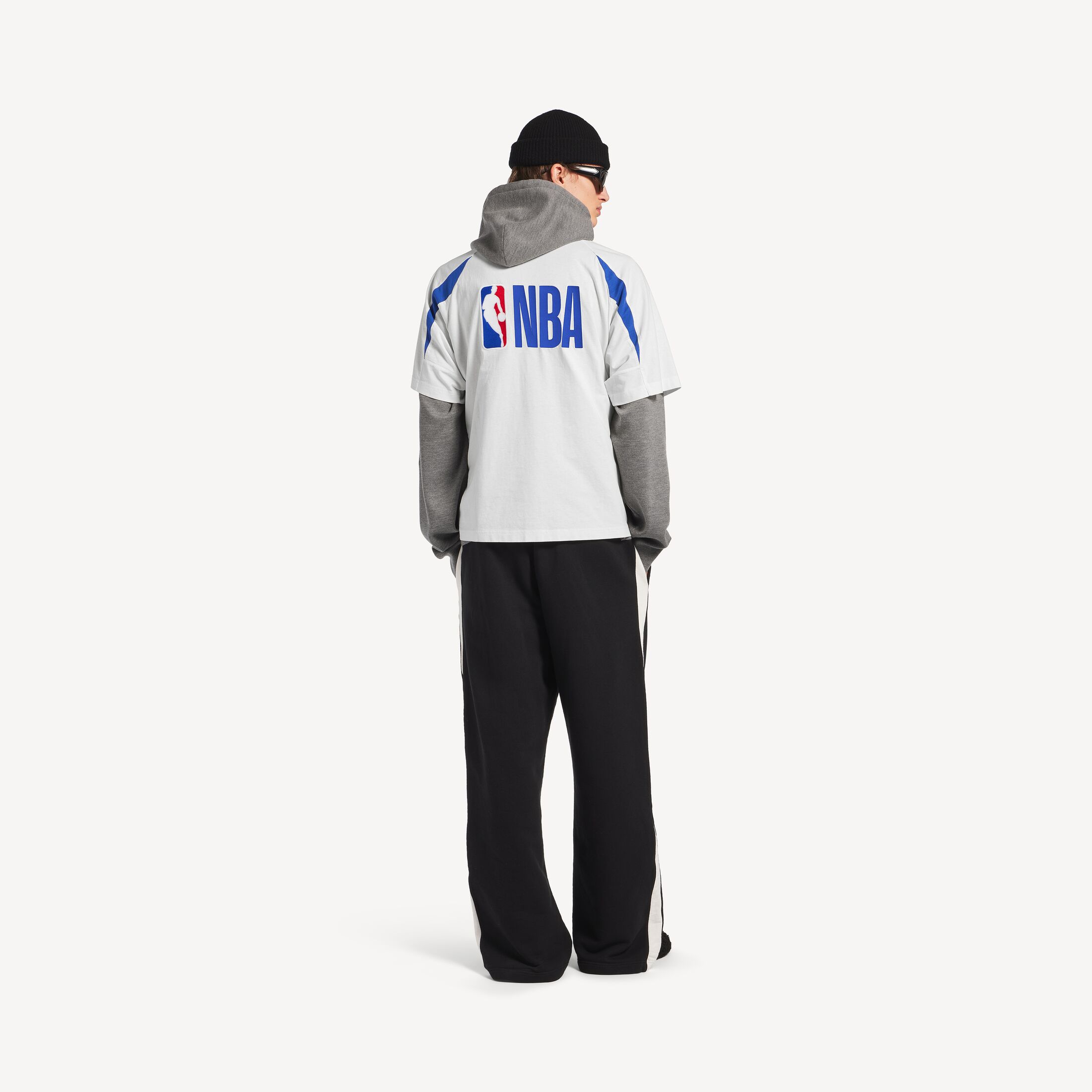 발렌시아가 남성 발렌시아가 | NBA 컬래버레이션 오버사이즈 티셔츠 (화이트/멀티컬러) 863852TTVW28487