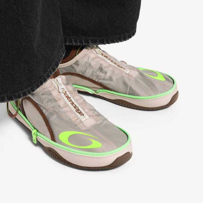 Men's Pocket Trainers in Beige/neon Green - Men | Balenciaga United Kingdom EN - Image 3