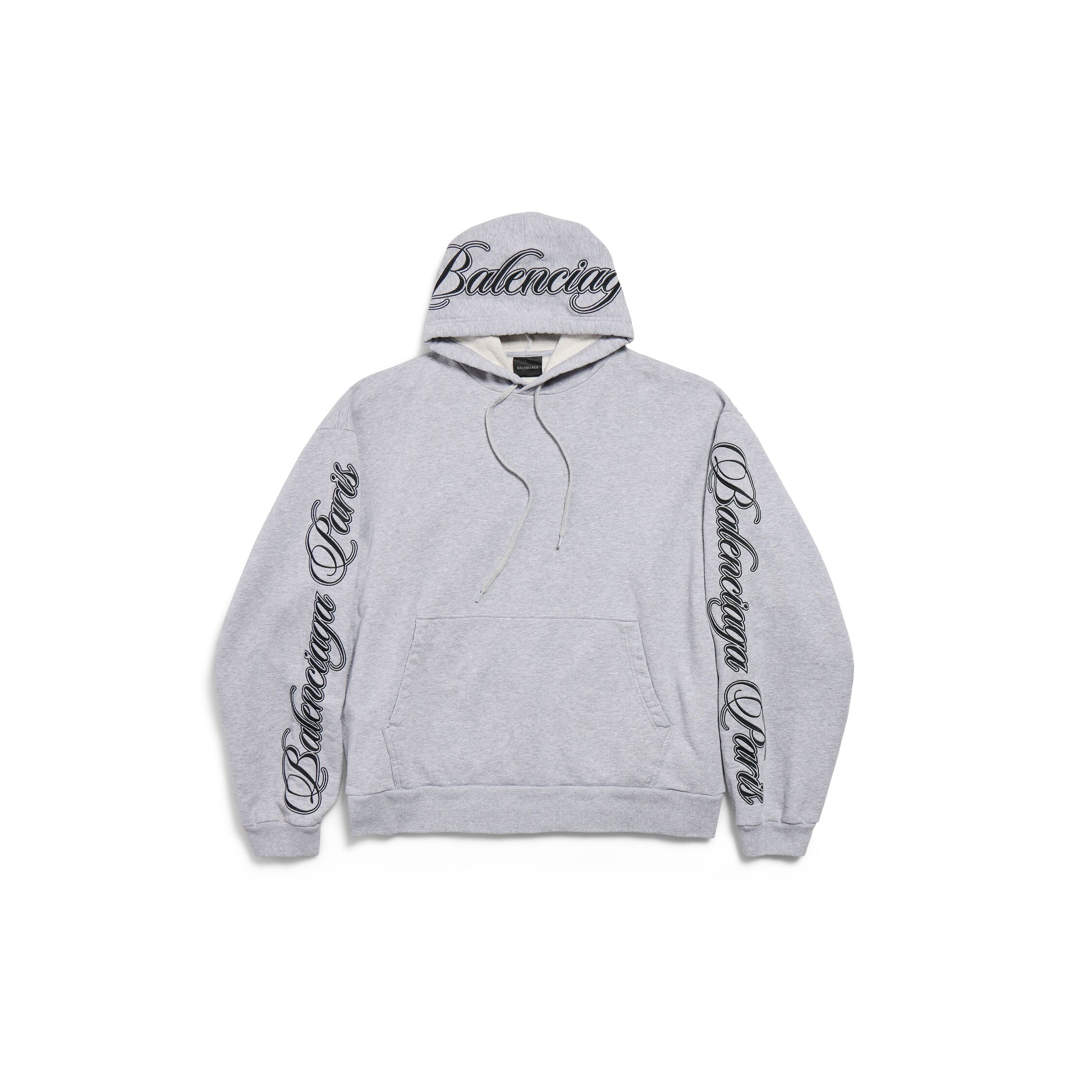 cursive oversized hoodie