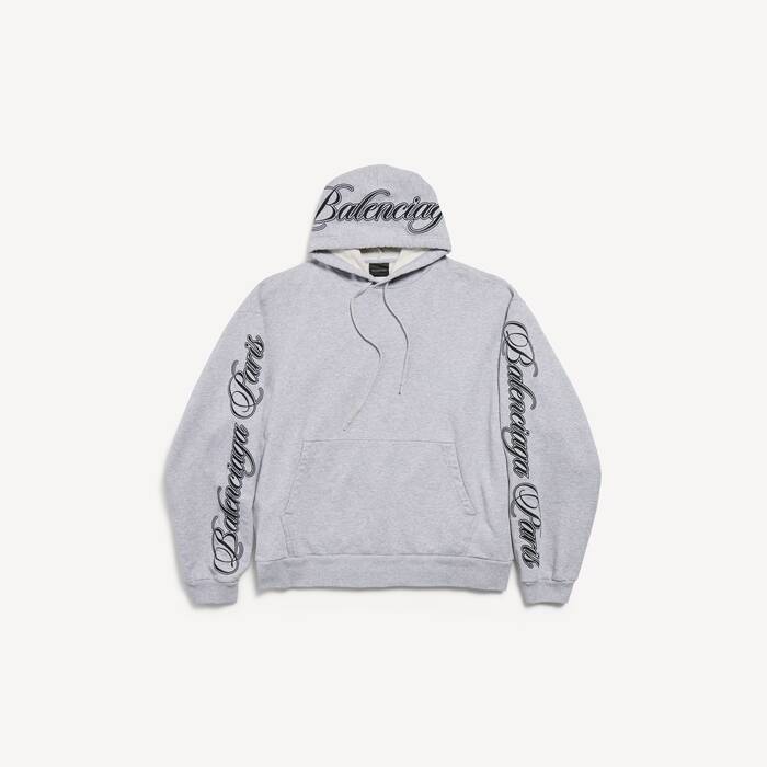 cursive oversized hoodie