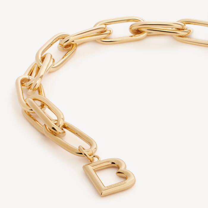 B Link Halskette f&uuml;r Damen in Goldgl&auml;nzend - Damen | Balenciaga Deutschland DE - Image 2