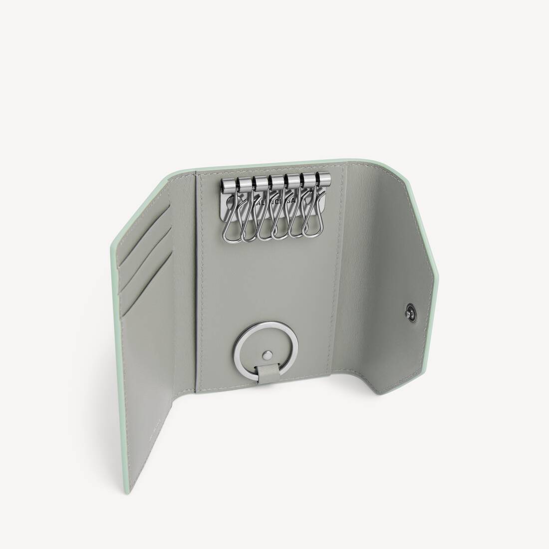 Funda Para Llaves Con Anilla Envelope para Mujer en Verde Mineral | Balenciaga Espa&ntilde;a ES - Image 3