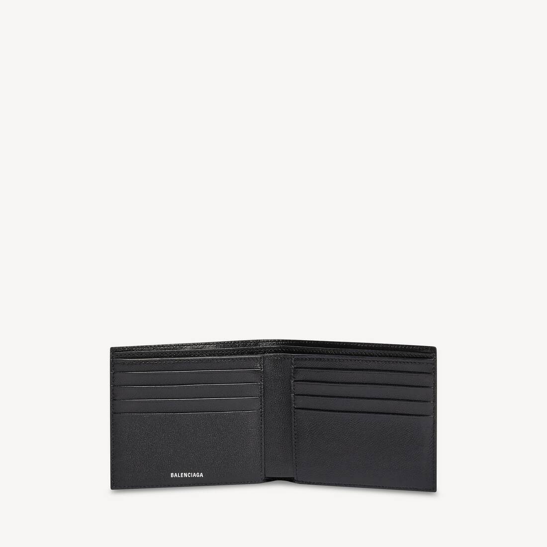 Men's Embossed Monogram Square Folded Wallet Box in Black | Balenciaga France EN - Image 3