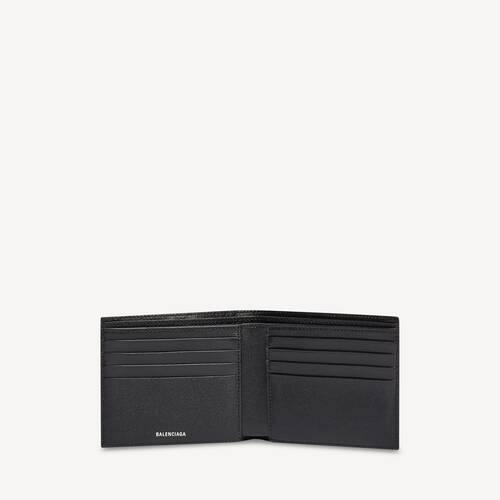 embossed monogram square folded wallet box