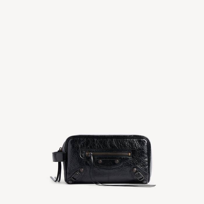 Men's Le City Toiletry Pouch in Black - Men | Balenciaga United States EN - Image 1