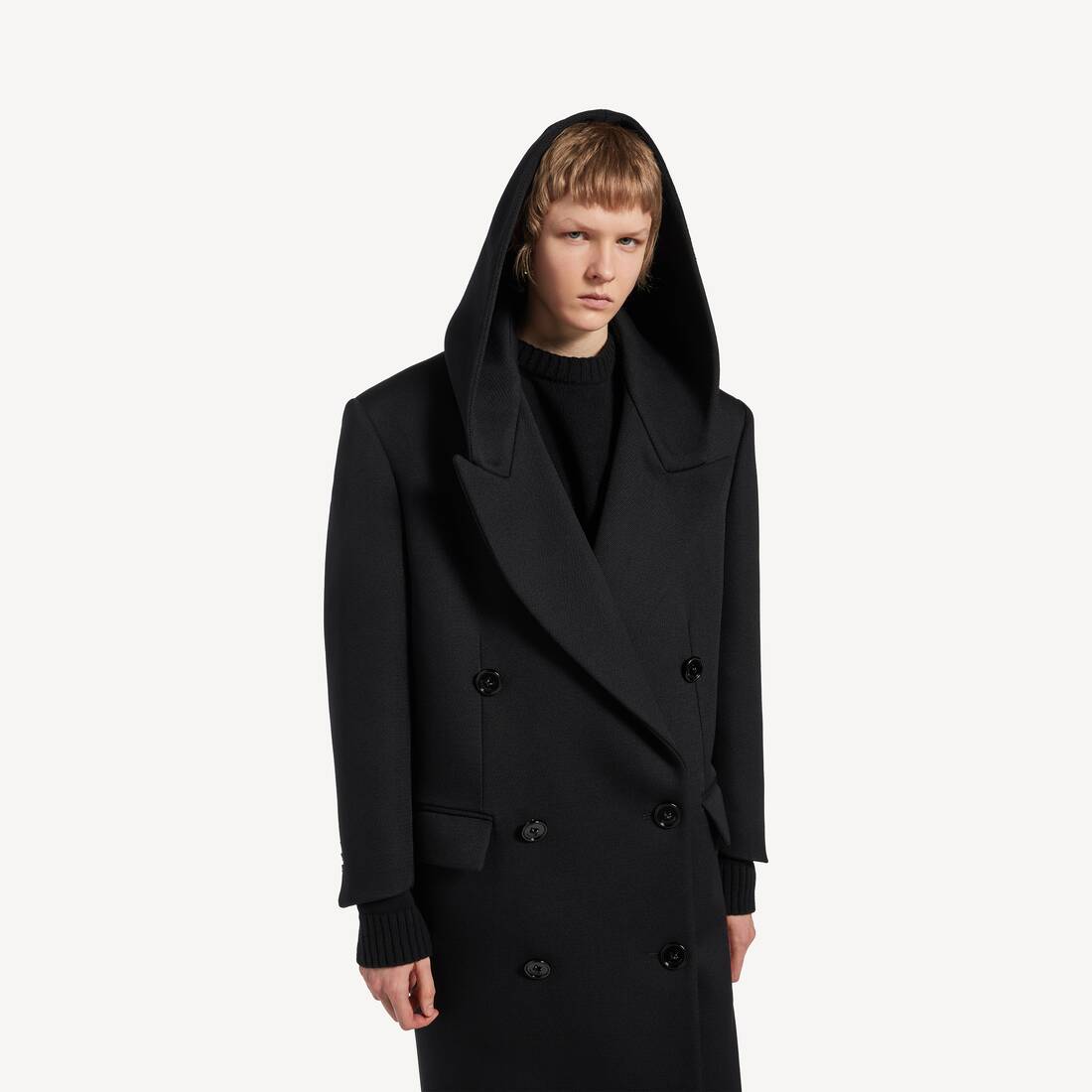 ブラック の ウィメンズ フード付きマキシコート  | Balenciaga 日本 JA - Image 5