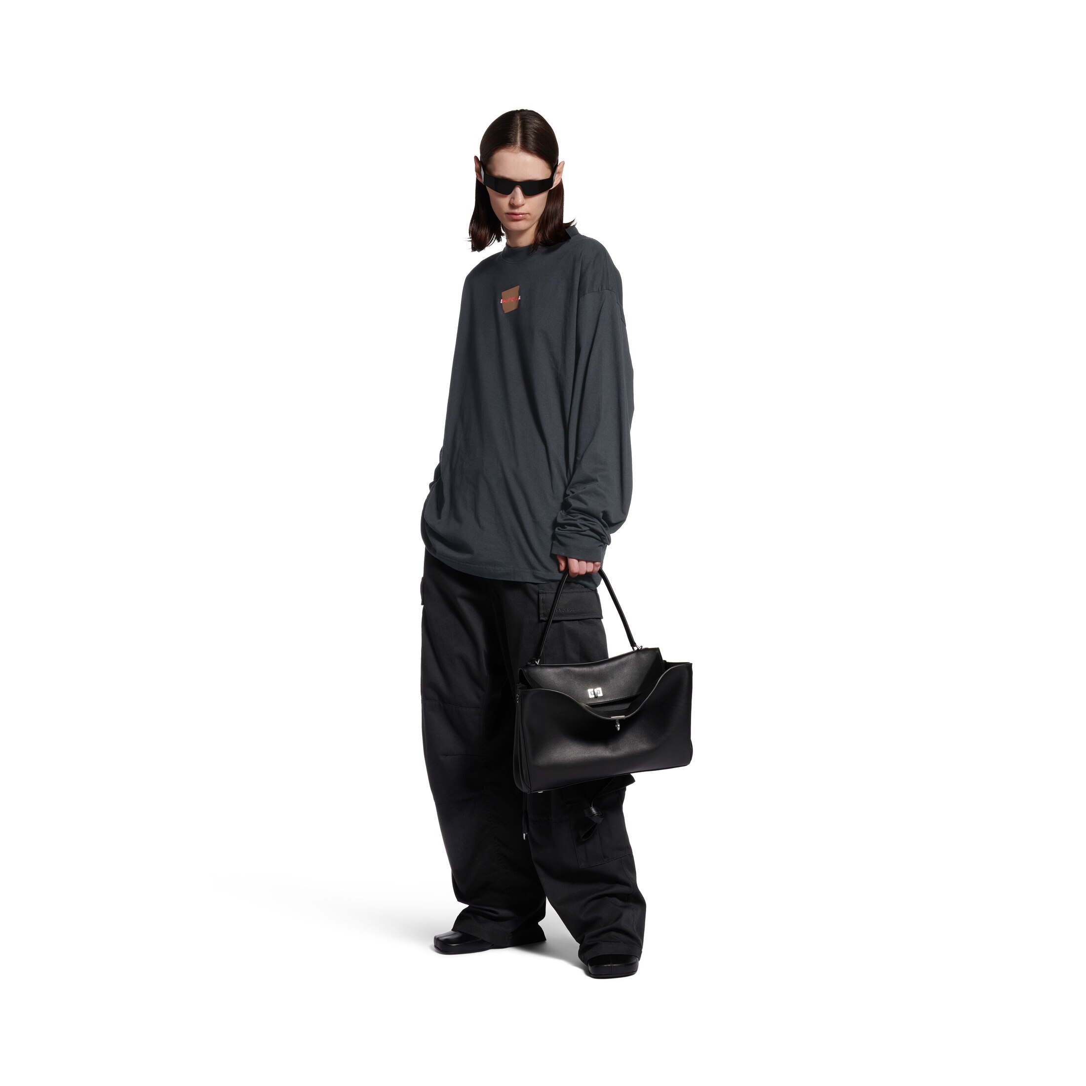 taped balenciaga back long sleeve t-shirt medium fit