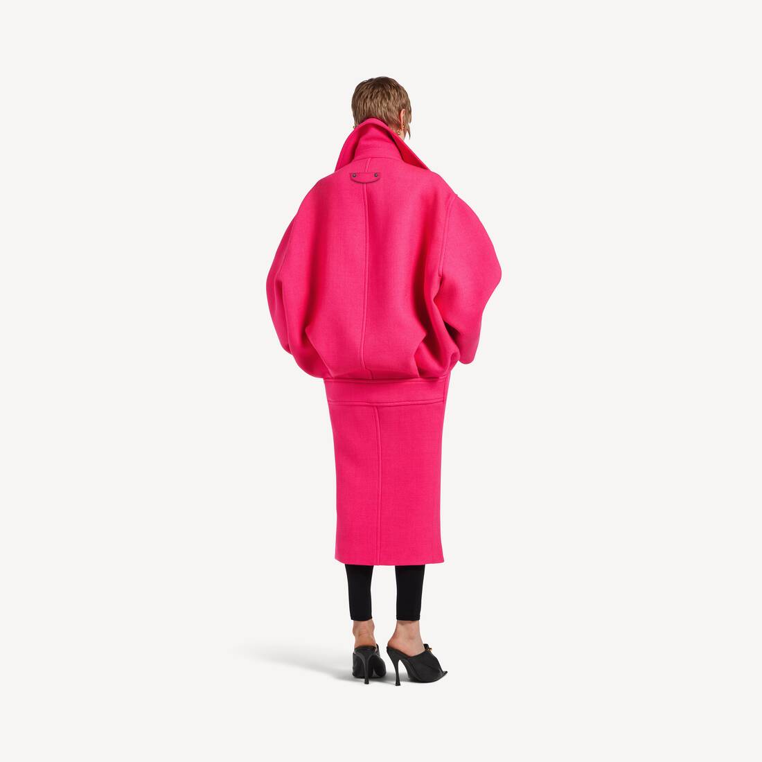 ピンク の ウィメンズ ロング Cocoon コート  | Balenciaga 日本 JA - Image 4