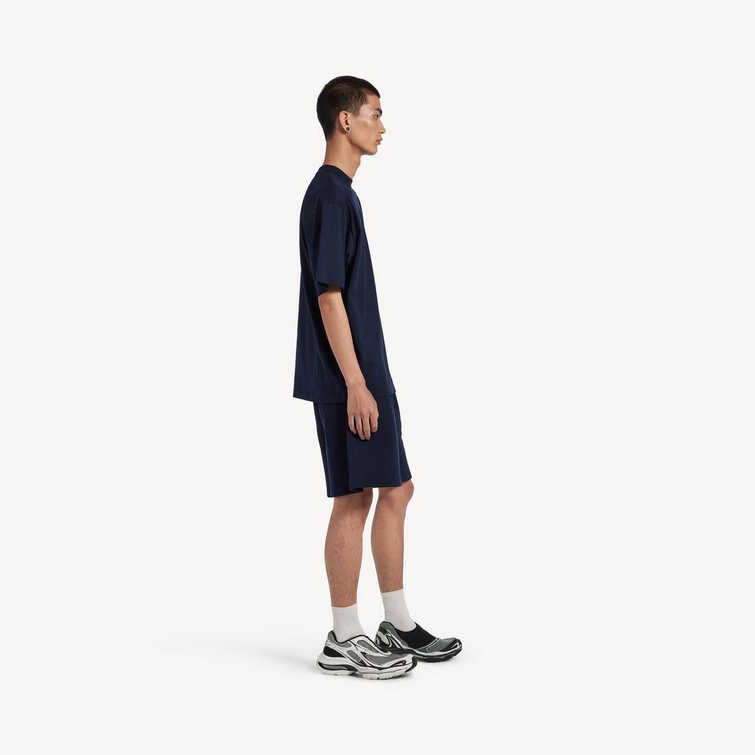 Short Masking Tape Fit Regular pour Homme en Bleu Marine | Balenciaga Suisse FR - Image 3